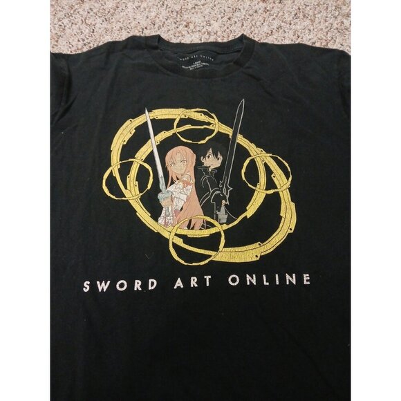 Sword Art Online Kirito & Asuna Circles SAO Cosplay Anime T-shirt UNISEX L ⭐EUC - Picture 2 of 7